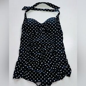 Merona Black with White Polka Dot Swimdress